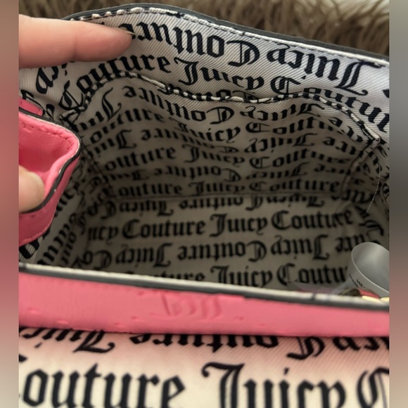JUICY COUTURE Bag Stay in Circle Mini Crossbody - Pink Lemonade Deboss NWT - Picture 12 of 13